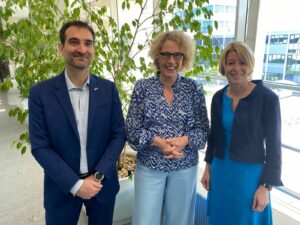 ENHANCE Leadership (from left to right): Stefano Ronchi, parting Steering Committee Chair, newly elected Chair Ena Voûte, and Co-Chair Ute Habel.